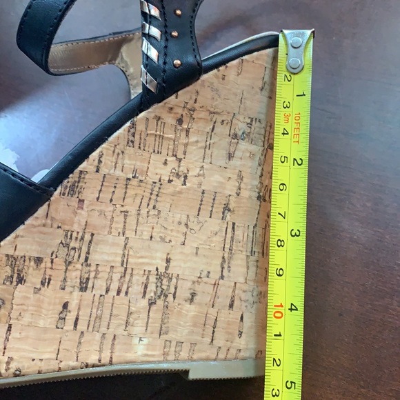 black and copper wedge cork sandal shoes by Soda - Picture 10 of 10